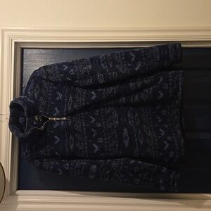 Alpine Sherpa S Aztec print 1/4 zip pullover